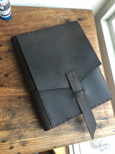 Large Sketchbook / Handmade Leather Refillable Sketchbook / iPad Pocket / Pencil Holder