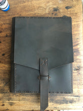 Large Sketchbook / Handmade Leather Refillable Sketchbook / iPad Pocket / Pencil Holder