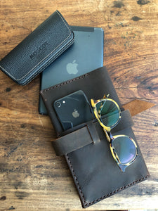 Large travel wallet with 10 pockets, Leather document holder organizer, Handmade leather wallets