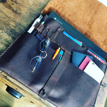 Leather document case, iPad sleeve, Pocket tablet case and pocket organizer