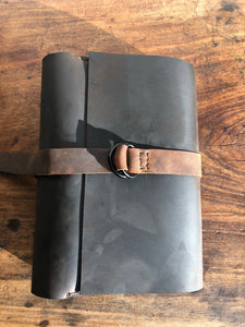 A5 Notebook Binder / Roomy A5 Leather Binder / Half page Mini Binder / 3 Ring Leather Notebook