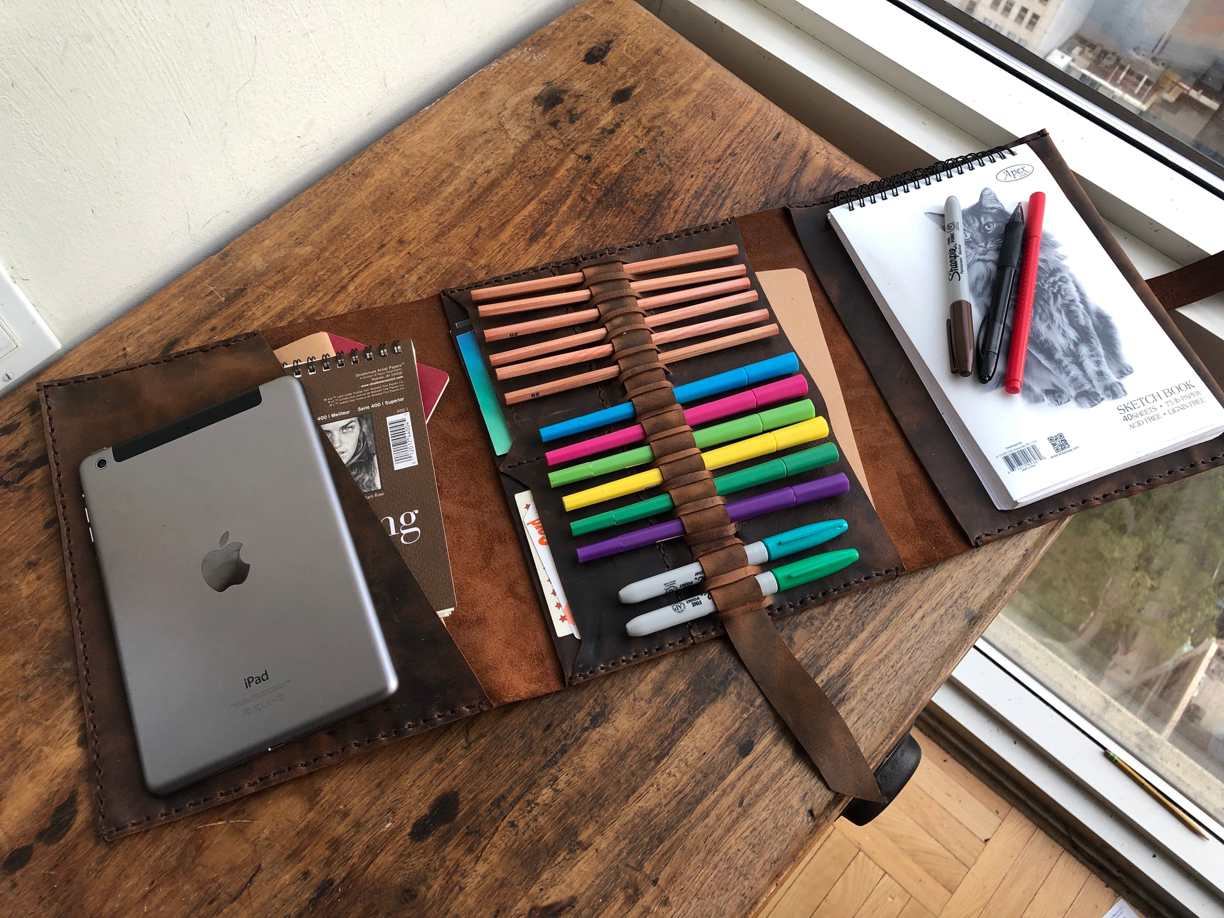 Sketchbook & Pencil Holder – Made Sewing Studio