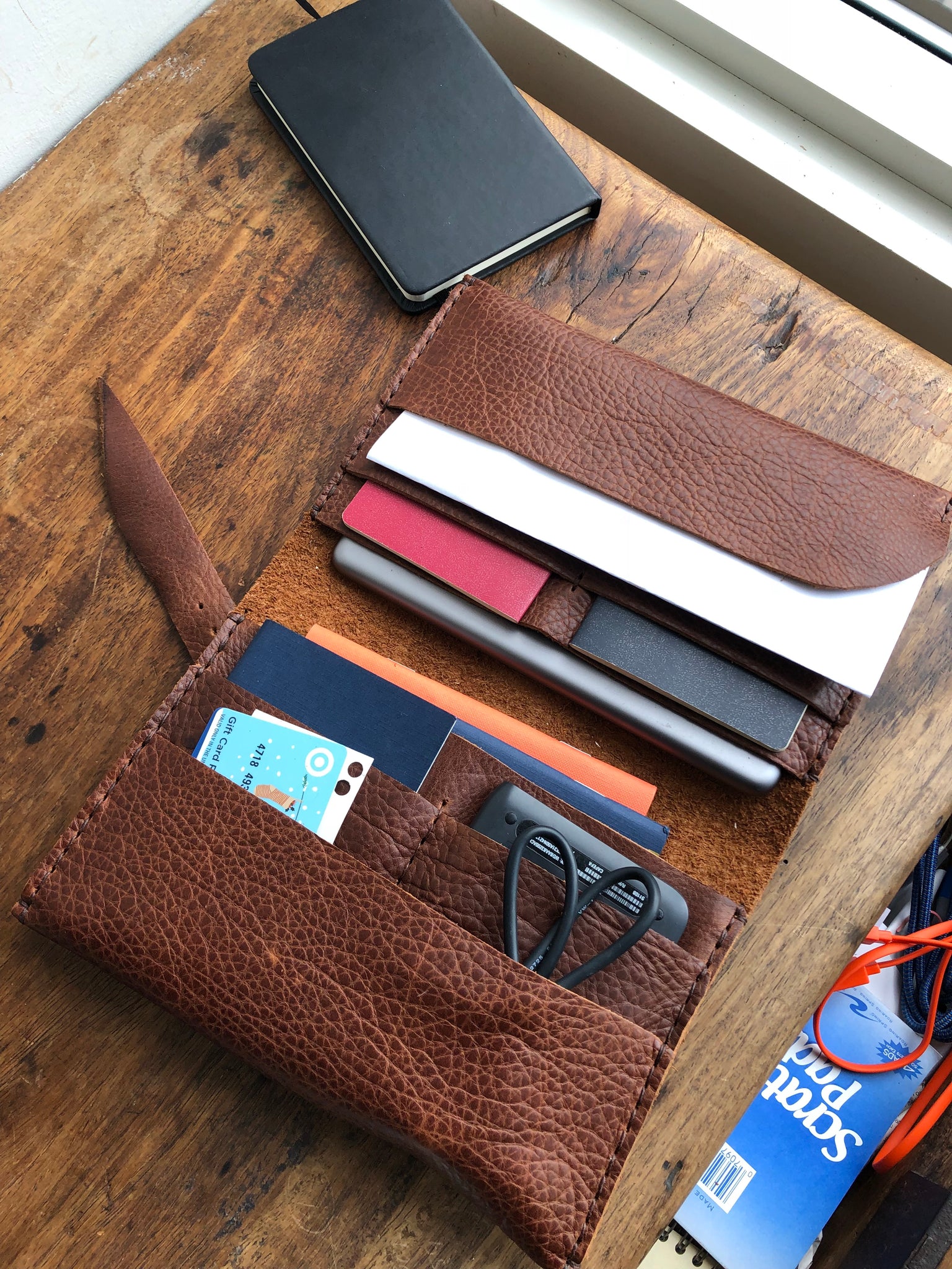 Travel Organizer / Hobonichi Cousin Cover / Travel Wallet / 8 Pocket O –  Luscious Leather NYC