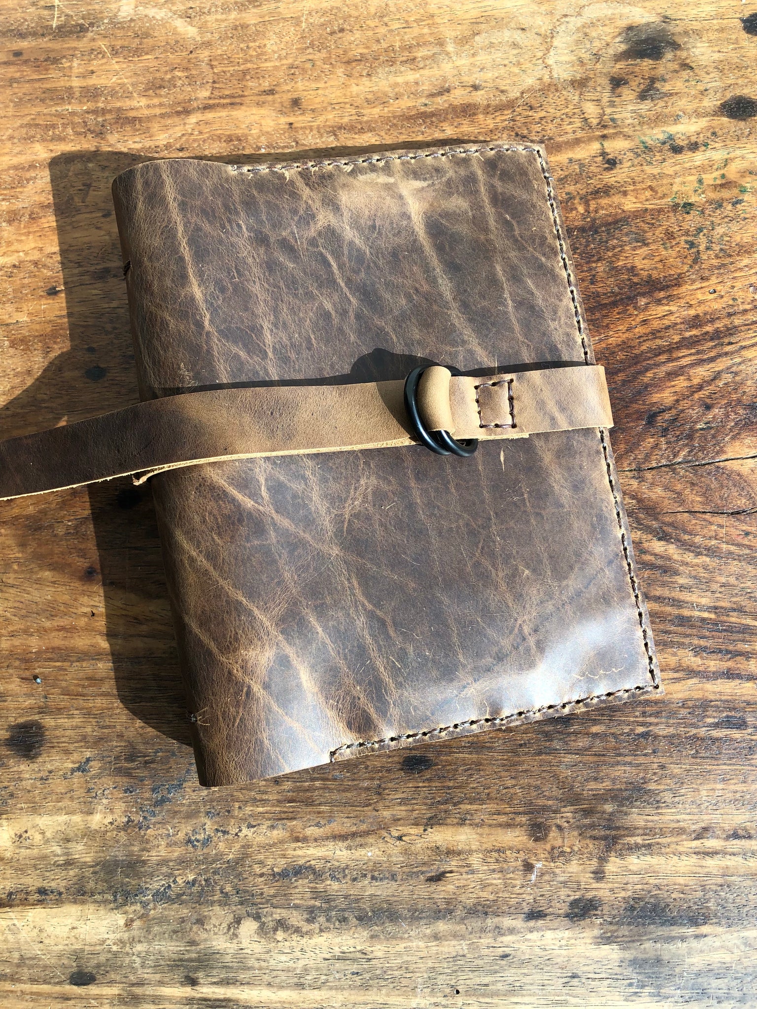 A5 planner, 3 ring binder, Leather a5 notebook, iPad mini pocket