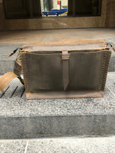 Gusseted Briefcase / Minimalist Leather Briefcase / Double Compartment Bag / Handstitched Leather