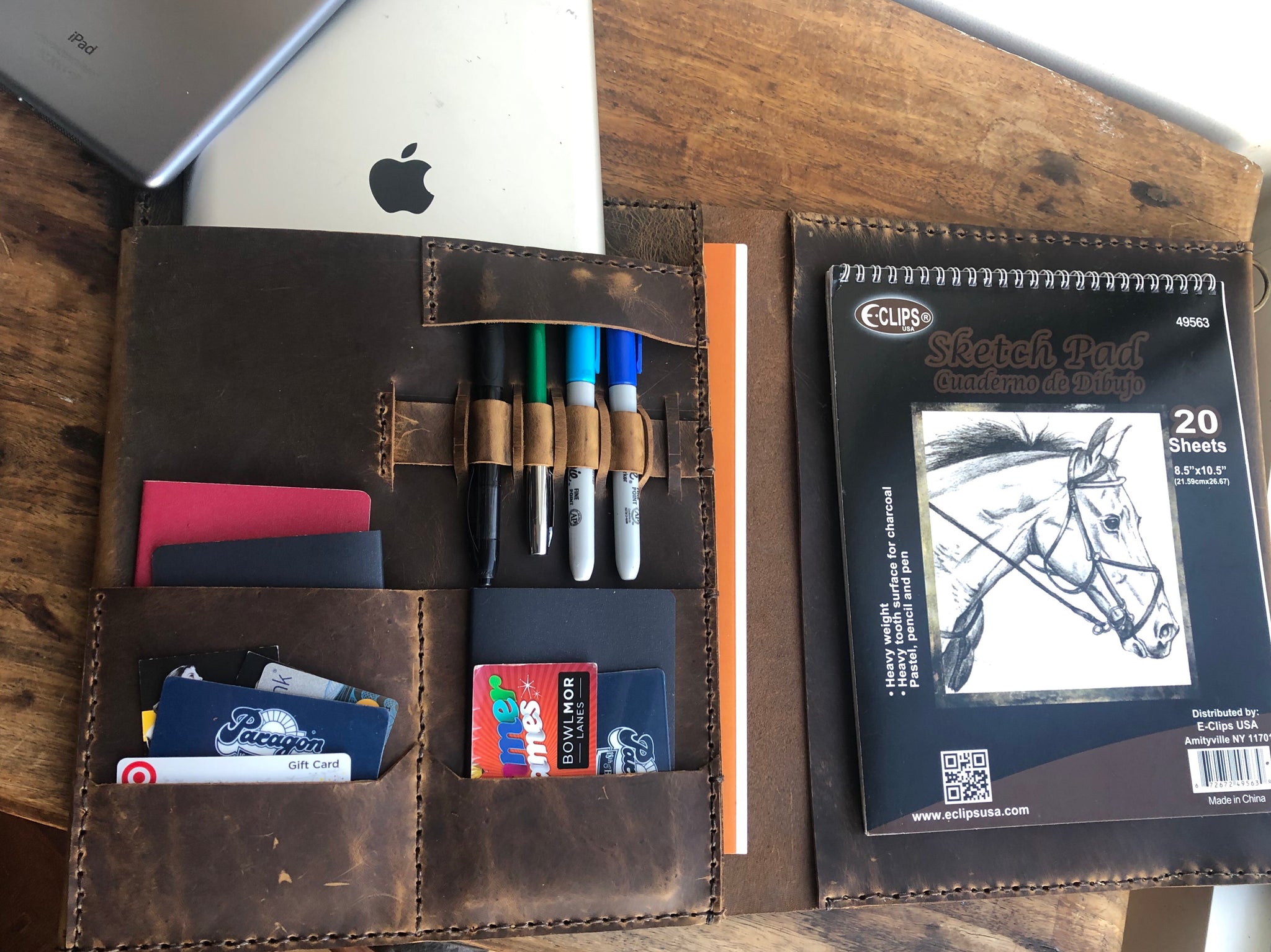 Leather Business Portfolio , Notepad Holder, Portfolio Organizer – Luscious  Leather NYC