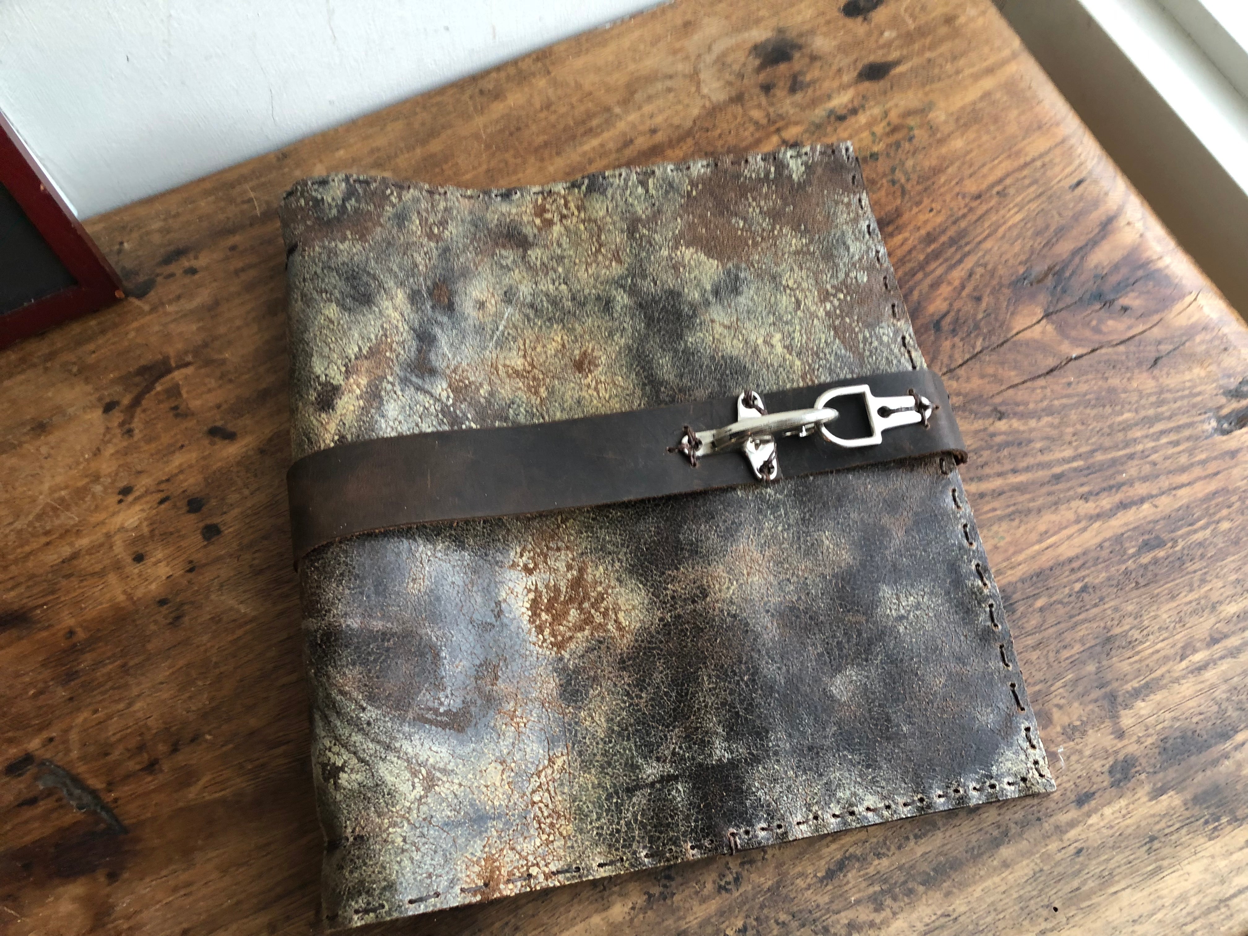 Mini ring binder, Small 3 ring notebook, 3 pocket leather binder, Cust –  Luscious Leather NYC