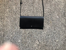 Black shoulder bag / Mini crossbody purse / Small black leather bag