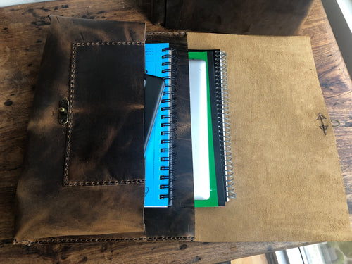 Laptop Case, Leather Portfolio, Handmade Leather Laptop Clutch Case