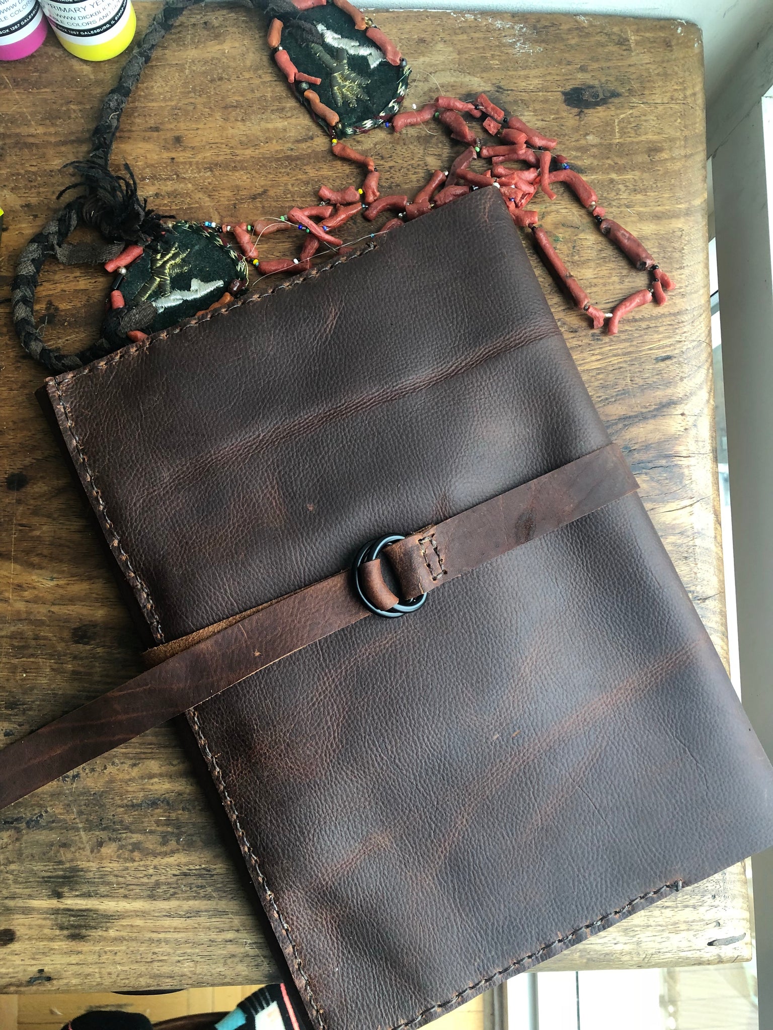 Custom sketchbook / A4 custom leather sketchbook / Refillable