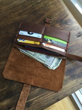Leather Clutch Wallet / 6 Pocket iPhone Case / Leather Clutch Purse