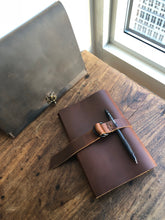 Journal gift, Leather notebook, Travel diary, Custom made in NYC by hand