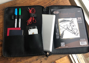 Zippered planner / Leather portfolio / Leather Organizer Portfolio